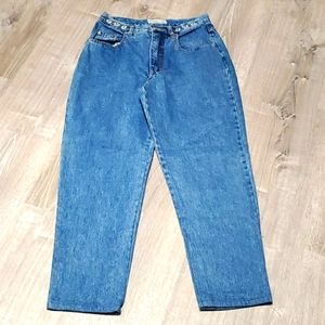 Vintage Repair  Jeans Mom Style by New Clothing Co. Blue cotton women size 11/12